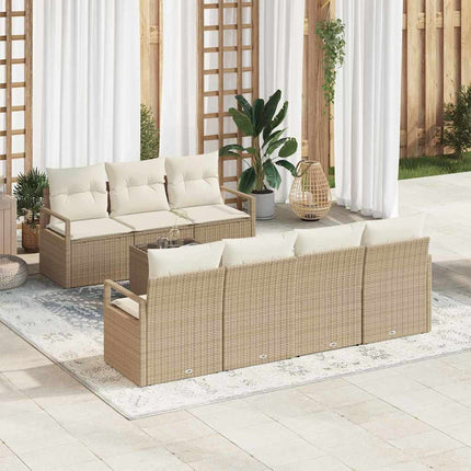 Tuin Sofa Set Met Kussen Met Opslag 8 Pcs Poly Rattan