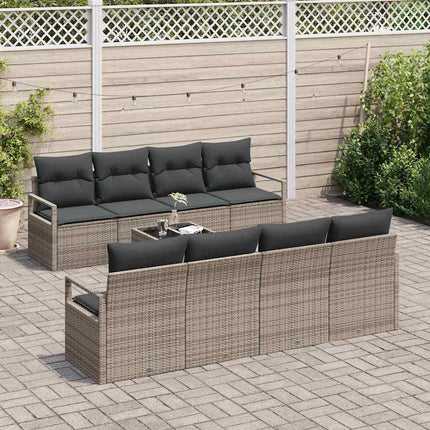 Tuin Sofa Set Met Kussen Met Opslag 9 Pcs Poly Rattan