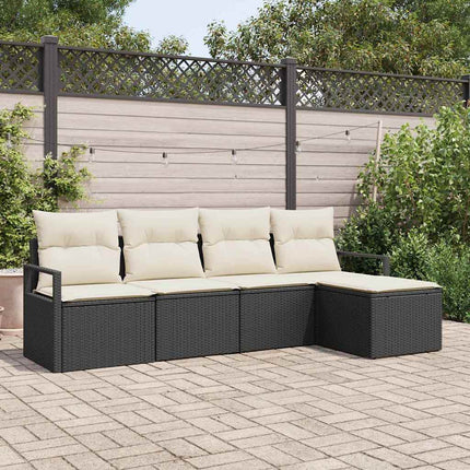 Bankstel Met Kussen Met Opslag 5 Pcs Poly Rattan
