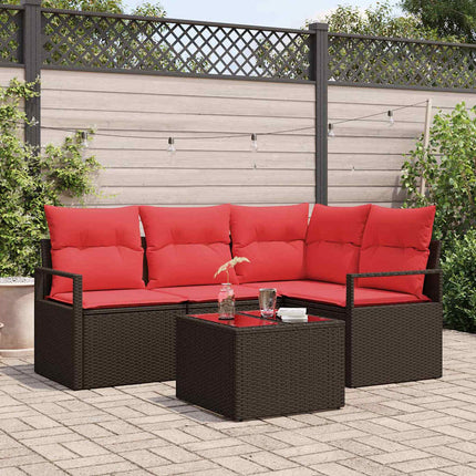 Tuinbankenset Met Kussen 4 Pcs Poly Rattan