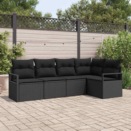Tuinbankenset Met Kussen Met Opslag 5 Pcs Poly Rattan