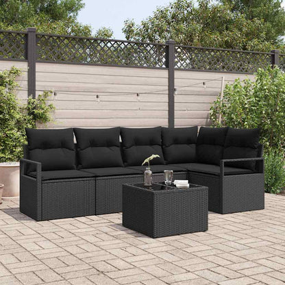 Tuinbankenset Met Kussen 5 Pcs Poly Rattan