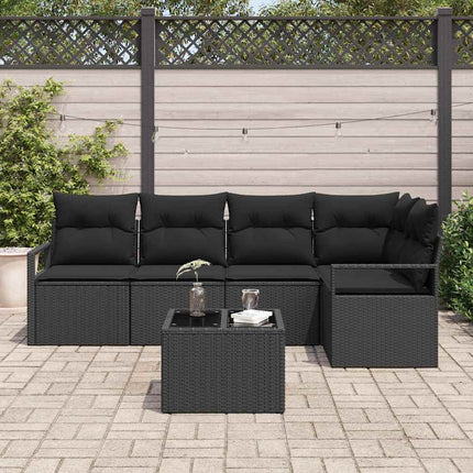 Tuinbankenset Met Kussen Met Opslag 6 Pcs Poly Rattan