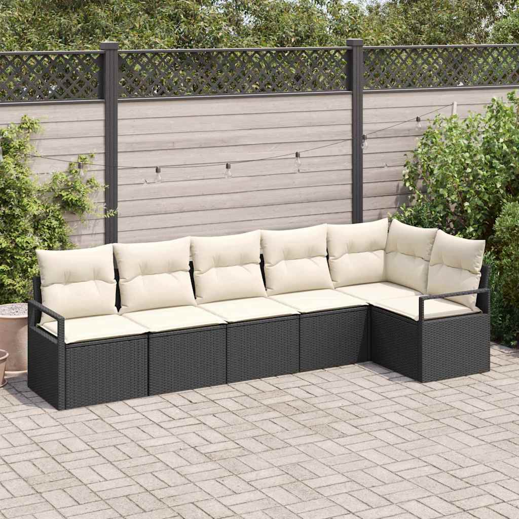 Tuinbankenset Met Kussen 6 Pcs Poly Rattan