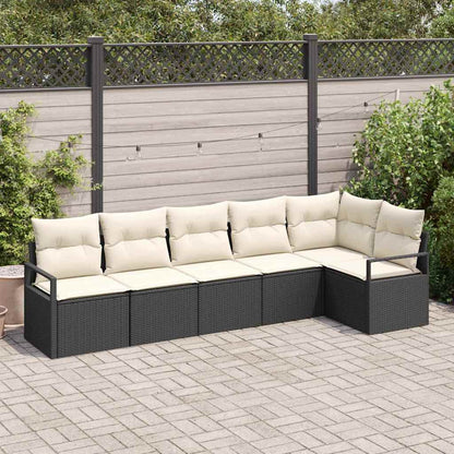 Tuinbankenset Met Kussen 6 Pcs Poly Rattan