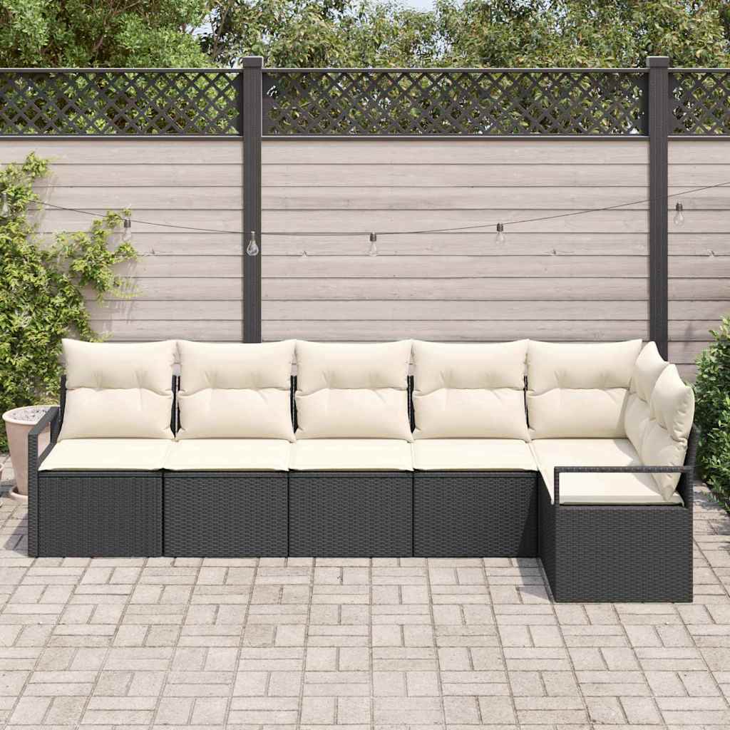 Tuinbankenset Met Kussen 6 Pcs Poly Rattan