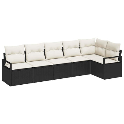 Tuinbankenset Met Kussen 6 Pcs Poly Rattan