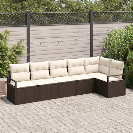 Tuinbankenset Met Kussen Met Opslag 6 Pcs Poly Rattan