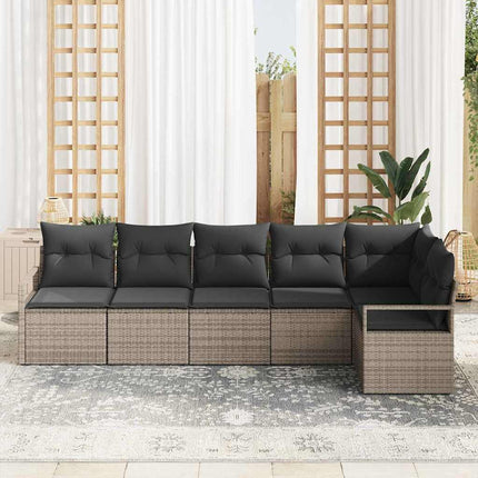 Tuinbankenset Met Kussen Met Opslag 6 Pcs Poly Rattan