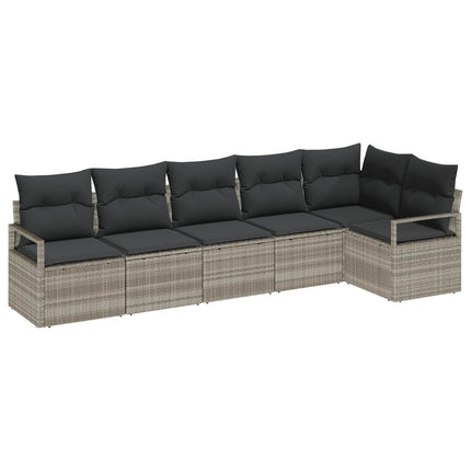 Tuinbankenset Met Kussen Met Opslag 6 Pcs Poly Rattan
