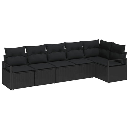 Tuinbankenset Met Kussen Met Opslag 6 Pcs Poly Rattan