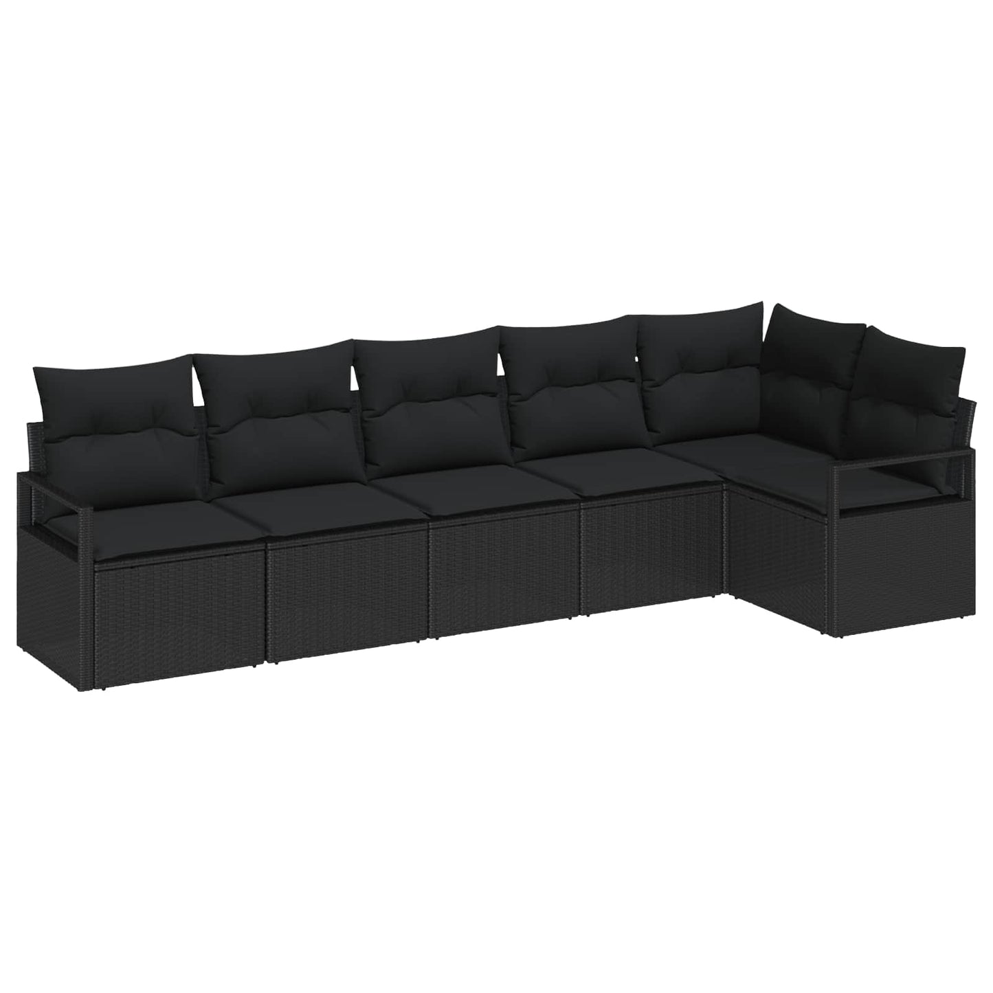 Tuinbankenset Met Kussen 6 Pcs Poly Rattan