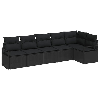 Tuinbankenset Met Kussen 6 Pcs Poly Rattan