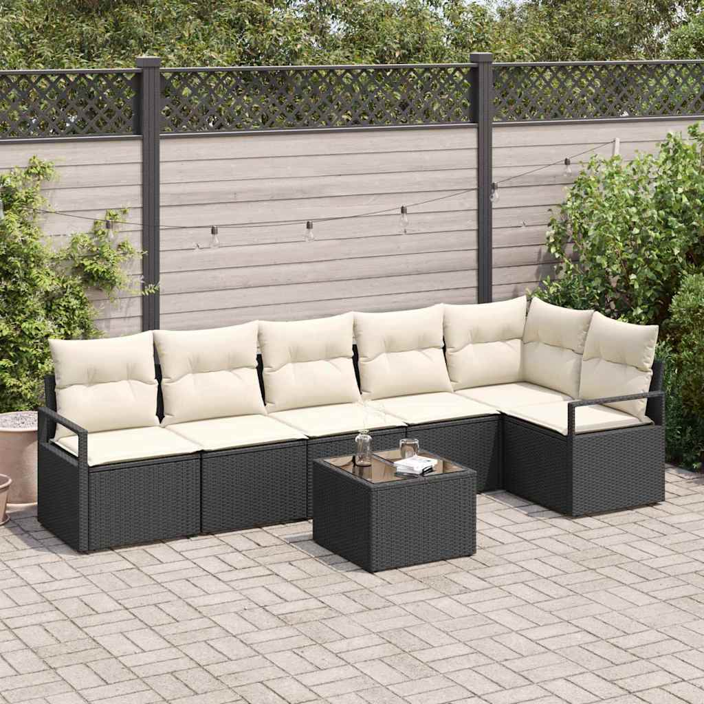 Tuinbankenset Met Kussen 6 Pcs Poly Rattan