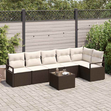 Tuinbankenset Met Kussen Met Opslag 6 Pcs Poly Rattan