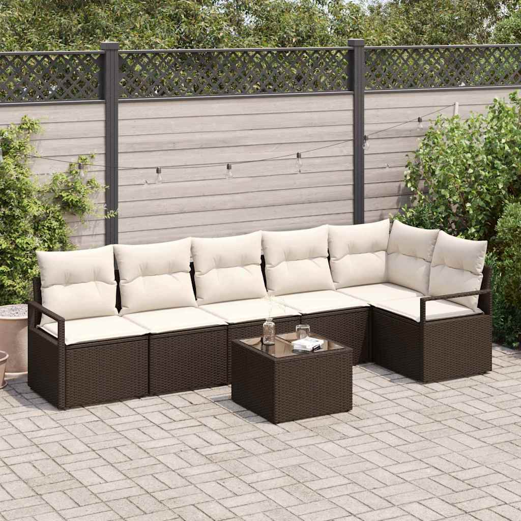 Tuinbankenset Met Kussen 6 Pcs Poly Rattan