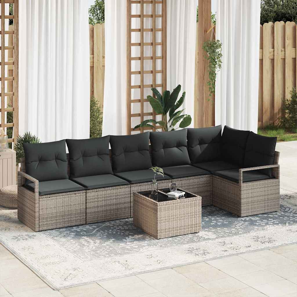 Tuinbankenset Met Kussen 6 Pcs Poly Rattan