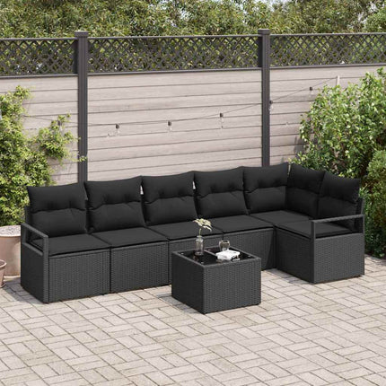 Tuinbankenset Met Kussen Met Opslag 6 Pcs Poly Rattan