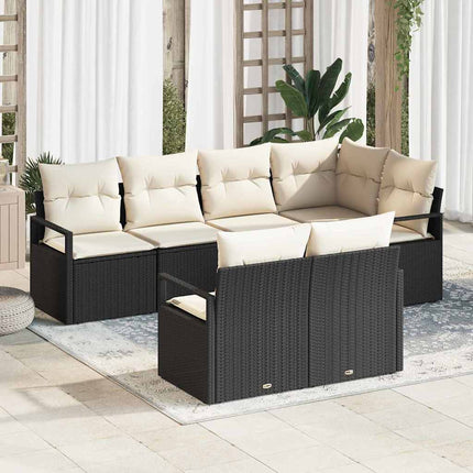 Tuinbankenset Met Kussen Met Opslag 7 Pcs Poly Rattan