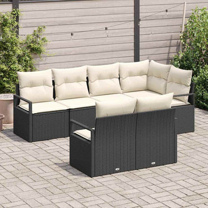 Tuinbankenset Met Kussen 7 Pcs Poly Rattan