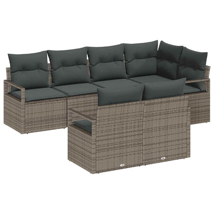 Tuinbankenset Met Kussen Met Opslag 7 Pcs Poly Rattan