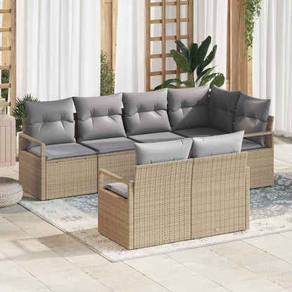 Tuinbankenset Met Kussen 7 Pcs Poly Rattan