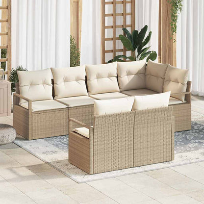 Tuinbankenset Met Kussen 7 Pcs Poly Rattan