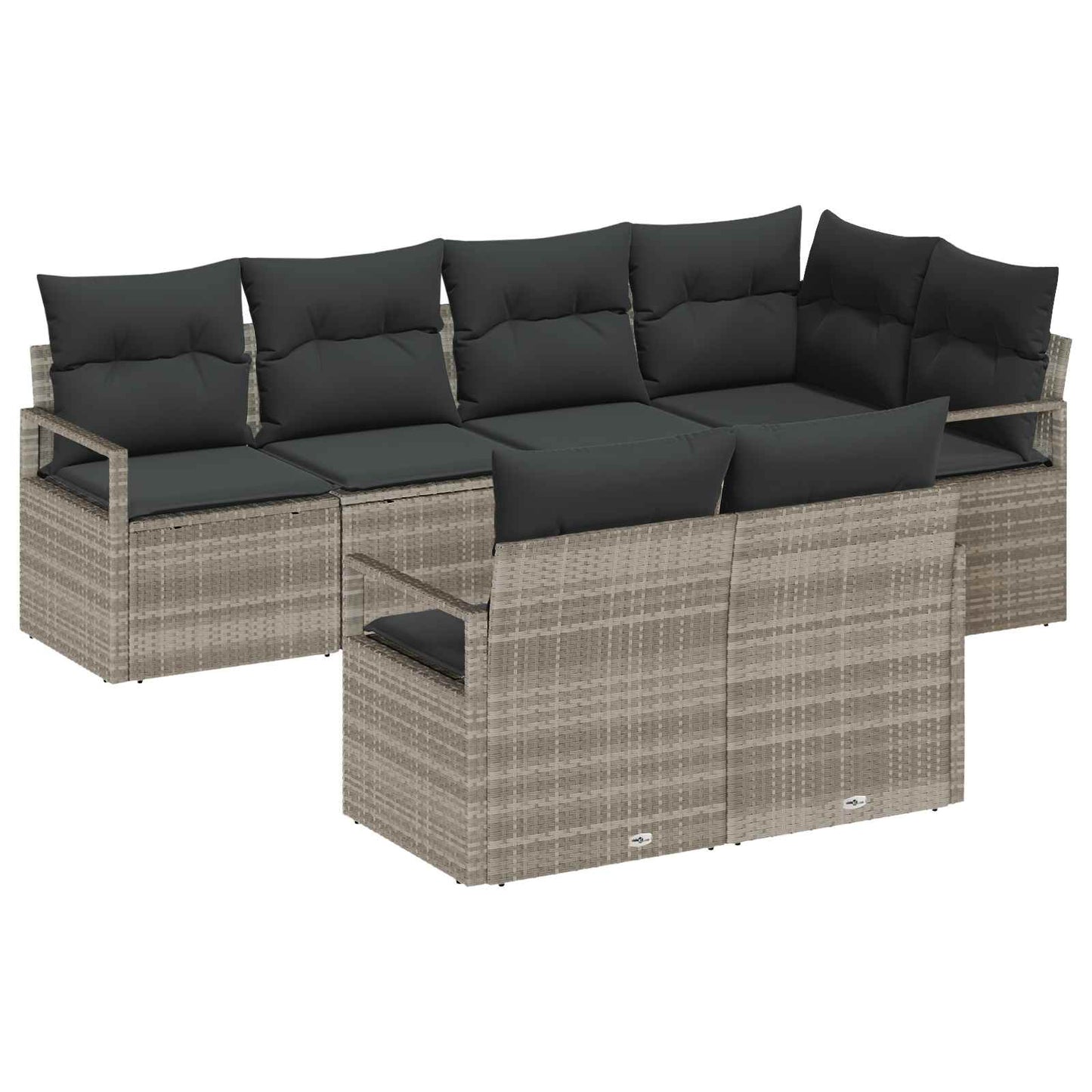 Tuinbankenset Met Kussen 7 Pcs Poly Rattan