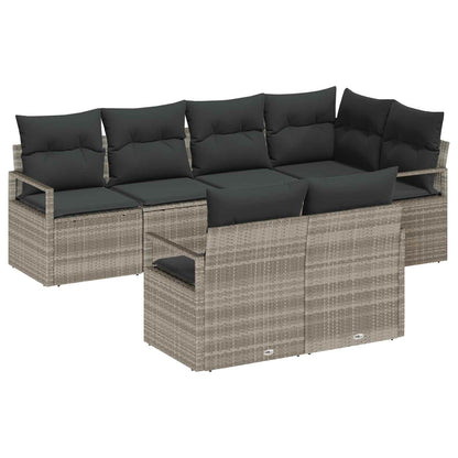 Tuinbankenset Met Kussen 7 Pcs Poly Rattan