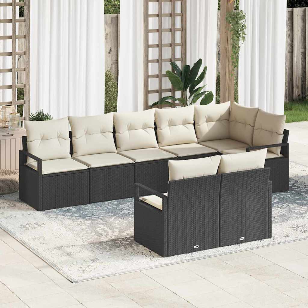 Tuinbankenset Met Kussen 8 Pcs Poly Rattan
