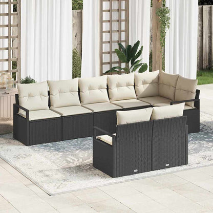 Tuinbankenset Met Kussen 8 Pcs Poly Rattan