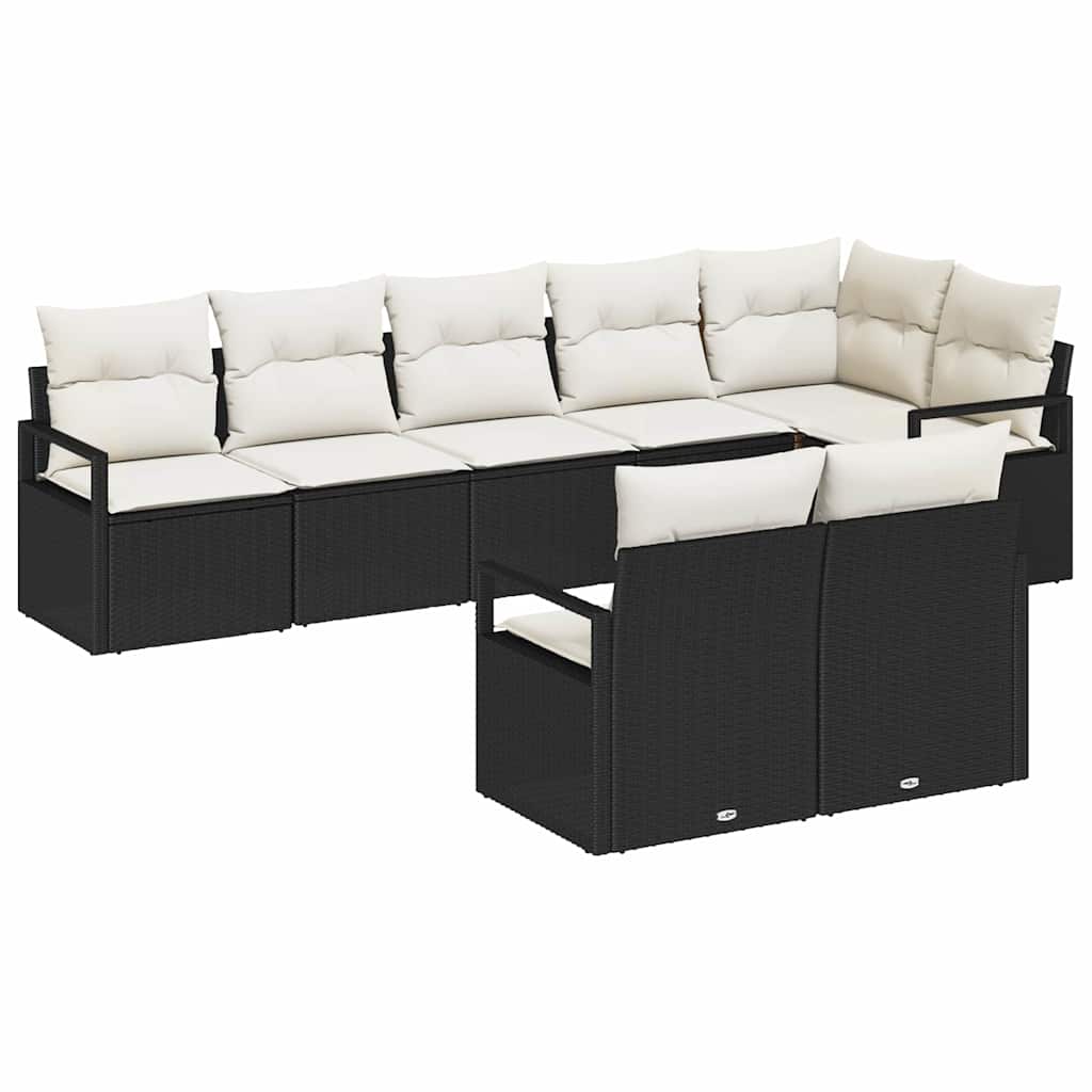 Tuinbankenset Met Kussen 8 Pcs Poly Rattan