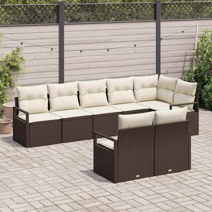 Tuinbankenset Met Kussen 8 Pcs Poly Rattan