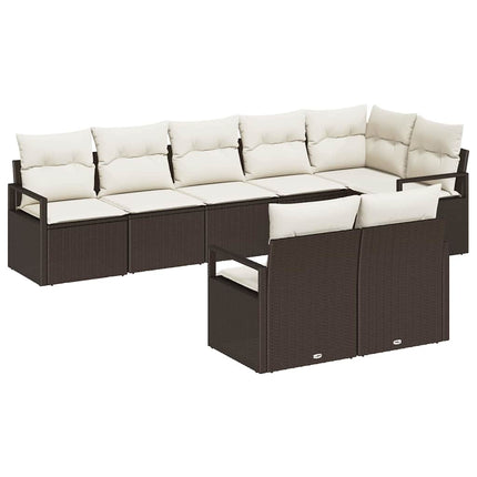 Tuinbankenset Met Kussen 8 Pcs Poly Rattan