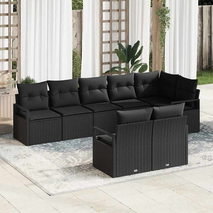 Tuinbankenset Met Kussen 8 Pcs Poly Rattan