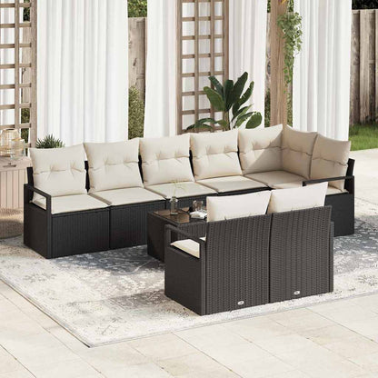 Tuinbankenset Met Kussen 8 Pcs Poly Rattan
