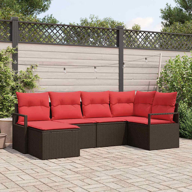 Bankstel Met Kussen Met Opslag 7 Pcs Poly Rattan
