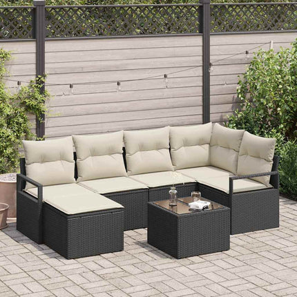 Bankstel Met Kussen Met Opslag 6 Pcs Poly Rattan