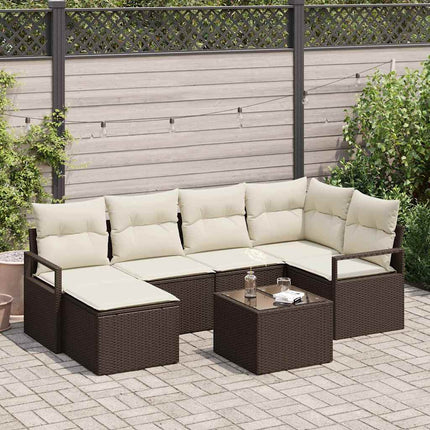 Bankstel Met Kussen Met Opslag 6 Pcs Poly Rattan