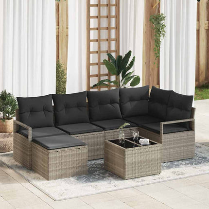 Bankstel Met Kussen Met Opslag 6 Pcs Poly Rattan