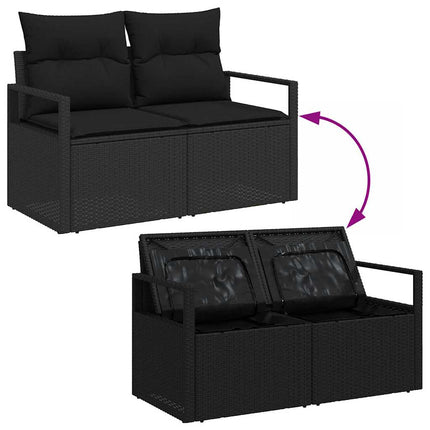 Bankstel Met Kussen Met Opslag 7 Pcs Poly Rattan