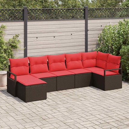 Bankstel Met Kussen Met Opslag 7 Pcs Poly Rattan