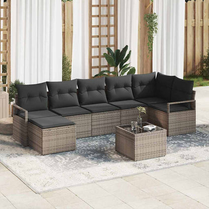Bankstel Met Kussen Met Opslag 7 Pcs En Crème Poly Rattan