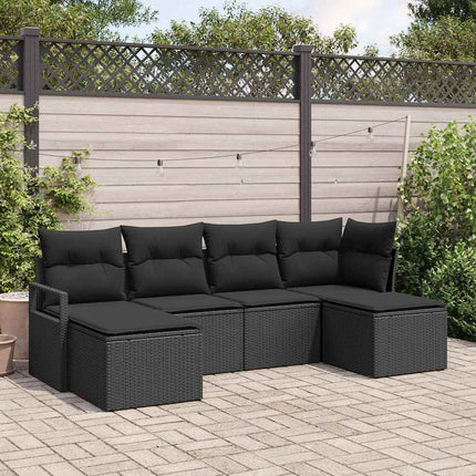 Bankstel Met Kussen Met Opslag 6 Pcs Poly Rattan