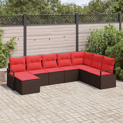 Bankstel Met Kussen Met Opslag 8 Pcs Poly Rattan