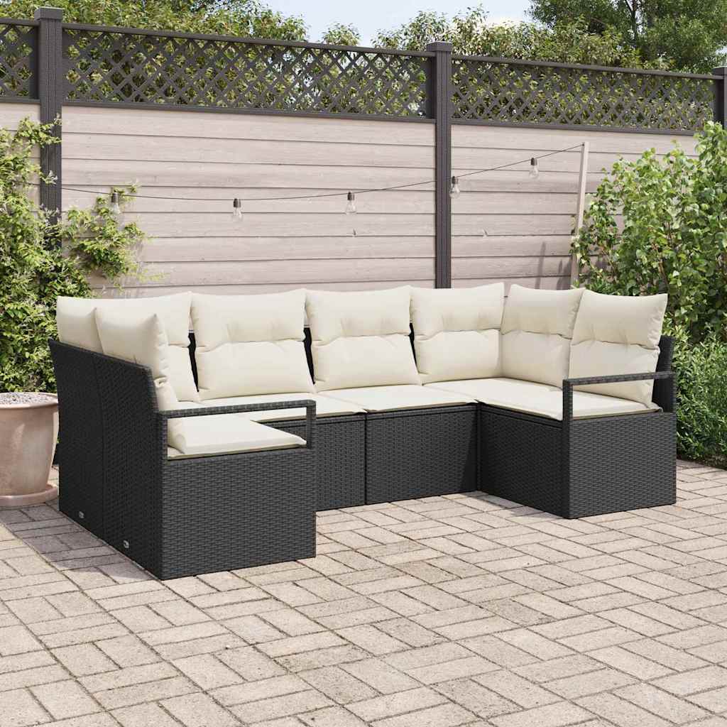 Tuinbankenset Met Kussen 6 Pcs Poly Rattan