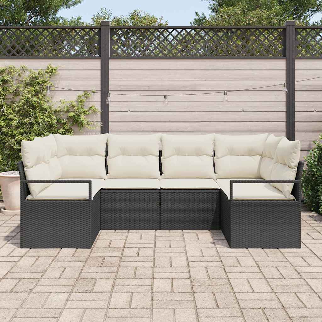 Tuinbankenset Met Kussen 6 Pcs Poly Rattan
