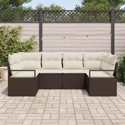 Tuinbankenset Met Kussen 6 Pcs Poly Rattan