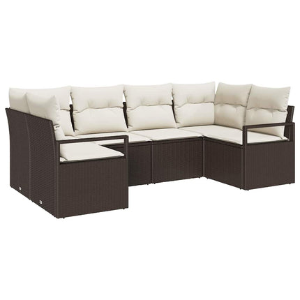 Tuinbankenset Met Kussen 6 Pcs Poly Rattan