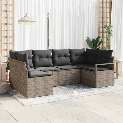Tuinbankenset Met Kussen Met Opslag 6 Pcs Poly Rattan